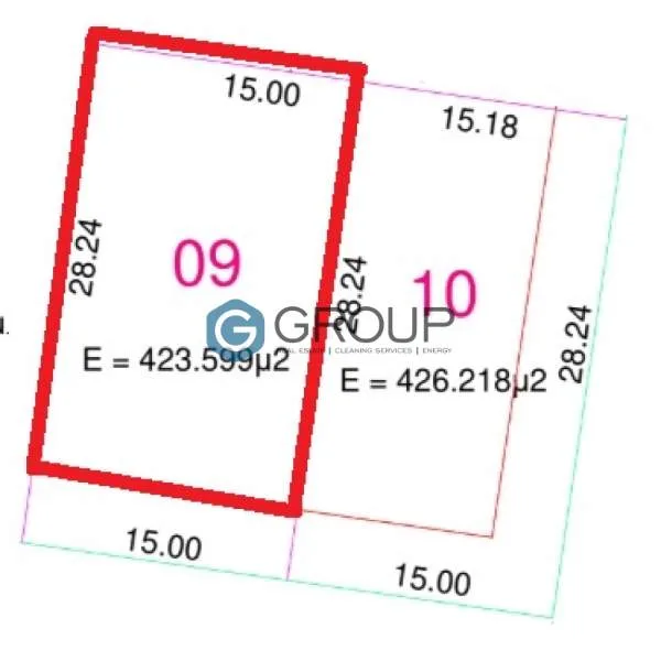 Plot 423m²  - 2