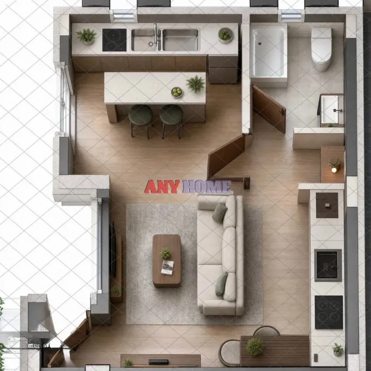 Studio 38m²  - 4