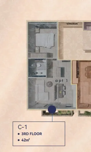 Apartment 42m²  - 4