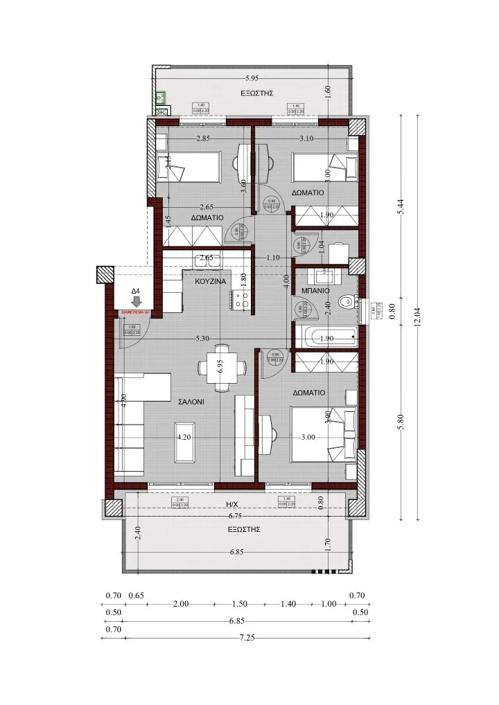 Apartment 96m²  - 5