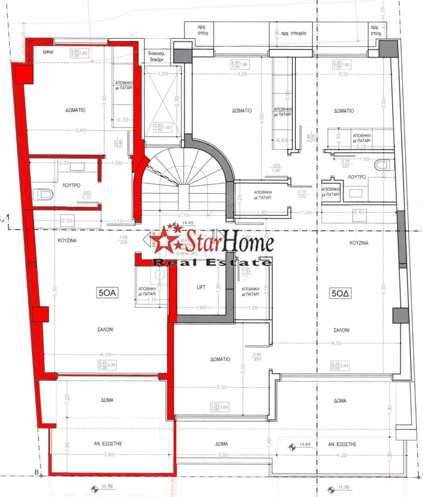Studio 55m²  - 3