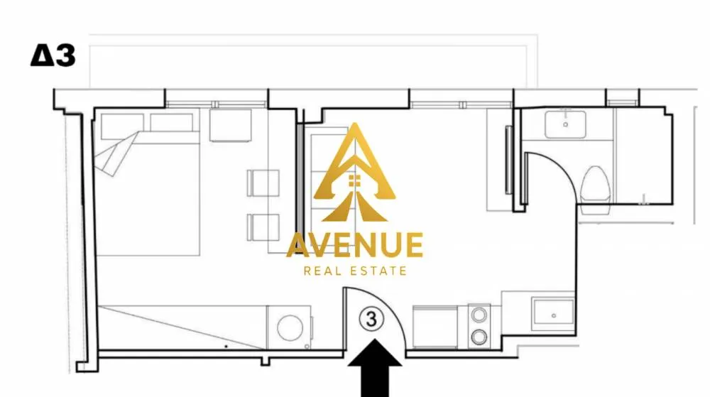 Studio 31m²  - 3