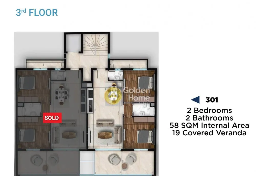 Apartment 58m²  - 5
